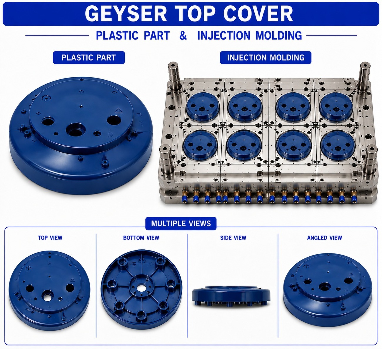 Geyser Plastic Top Cover Mould and Moulding Service